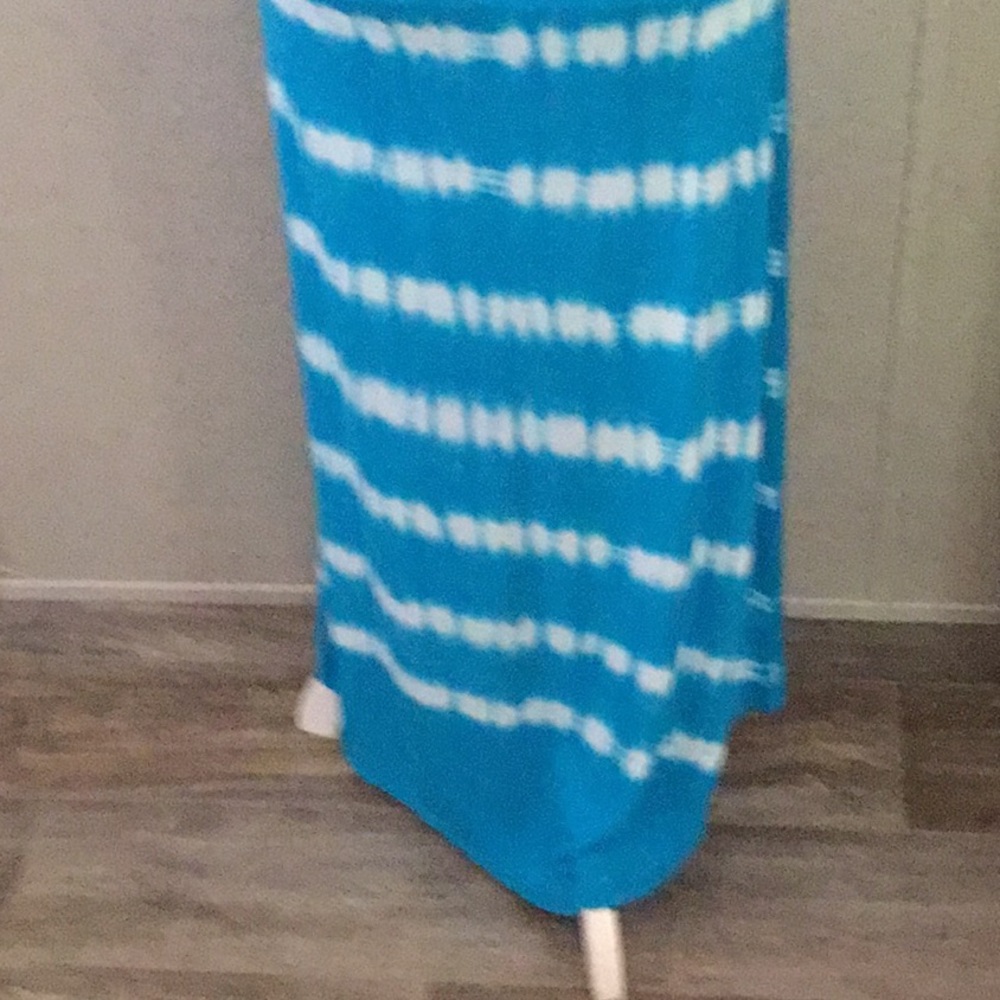 Blue sleeveless Tie Dye Maxi Dress Brand I.N.C. - Picture 14 of 16